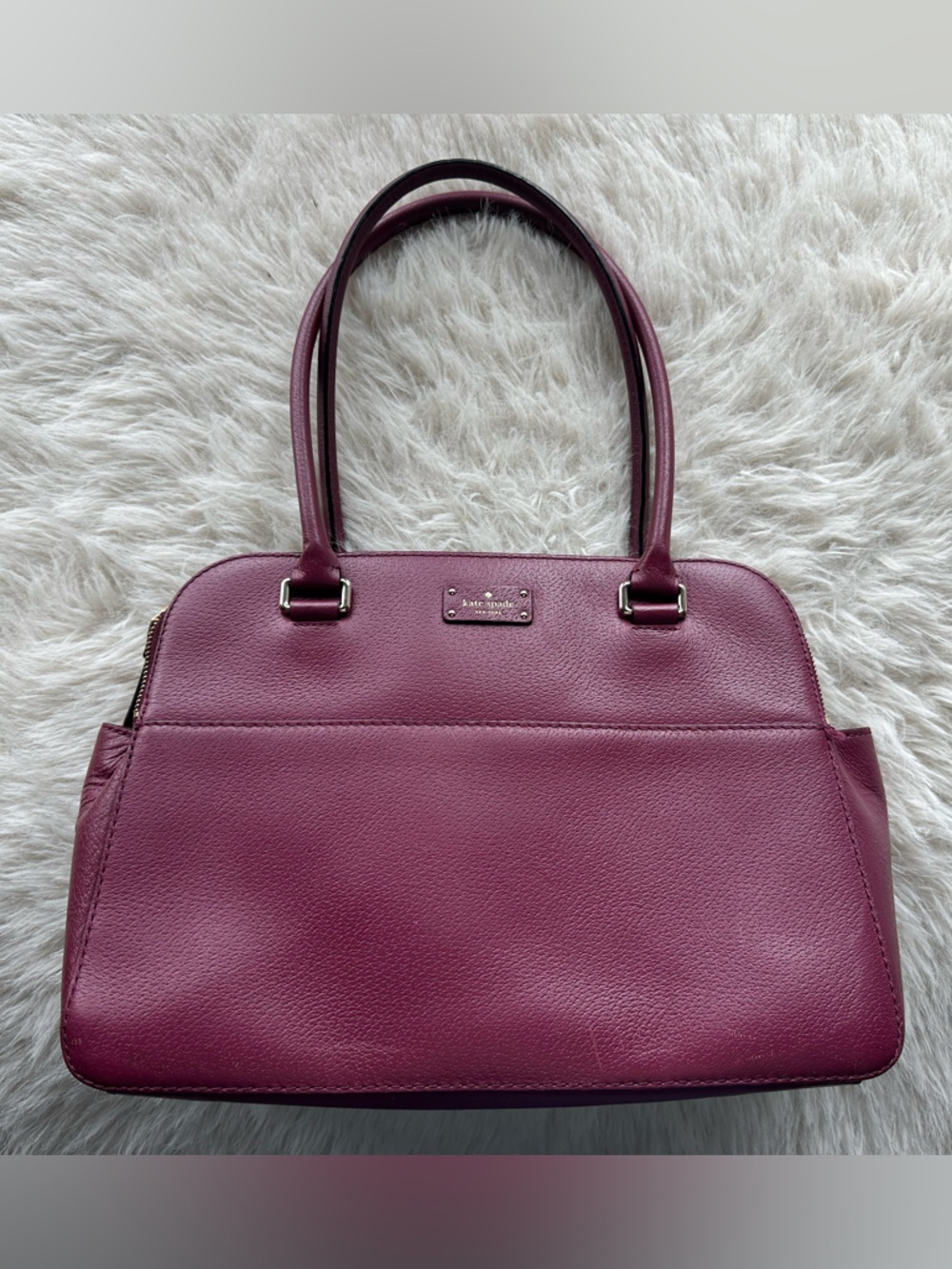 kate spade Plum Leather Satchel - Picture 2 of 16